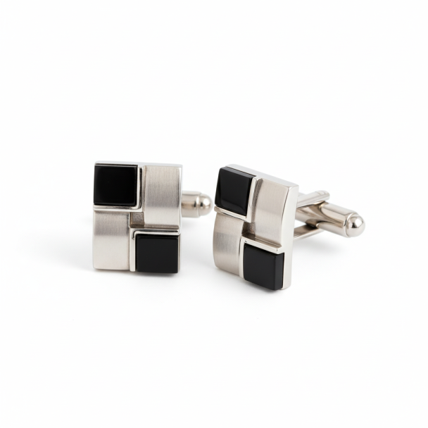 Brekke & Sønner Onyx Mansjettknapper